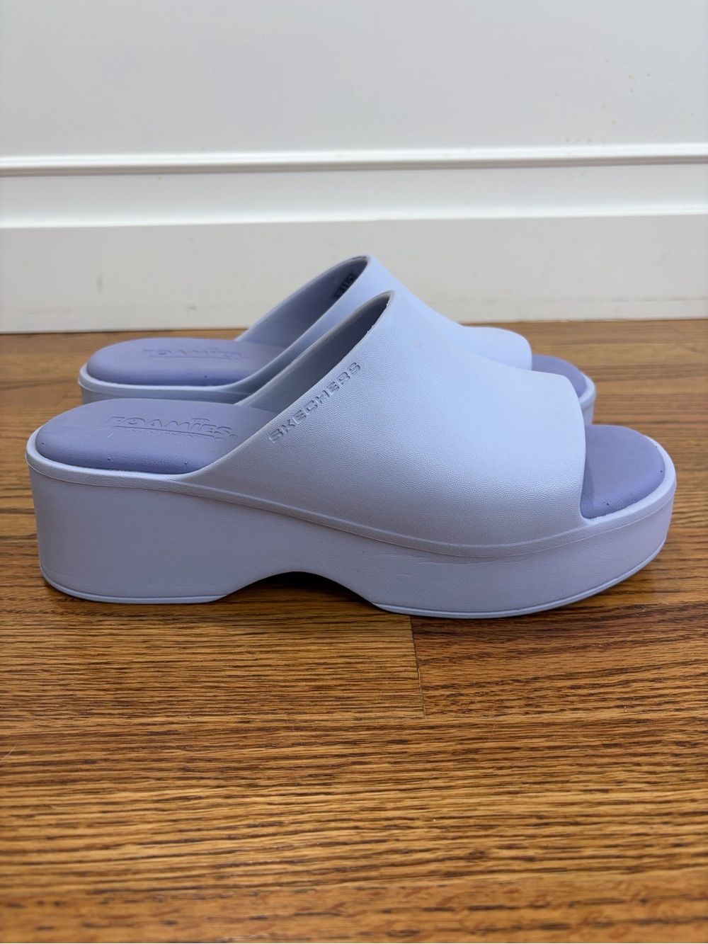 Skechers Foamies® Lavender Slip-On Platform Mules (8)